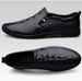 Men's Shoes Men's Casual Leather Shoes Embossed Crocodile Pattern Beanie Shoes Men_vogvips.com