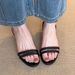 Sheepskin Version~Fairy-style Open-toe Sandals For Women, French Minimalist Low-heeled Versatile Commuter Roman Shoes_vogvips.com