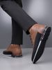 Men's Leather Casual Shoes Comfortable Breathable Soft Leather Upper Lace-Up Mid Top Sneakers For Versatile Wear_vogvips.com