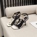 Women's Shoes New Roman Strap Colorblock Flower Stiletto Sexy Fashion Sandals_vogvips.com