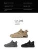 Men's High-Top Summer Work Boots - Slip-Resistant & Durable Platform Shoes For Outdoor Hiking - Khaki/Grey/Black (XB20)_vogvips.com