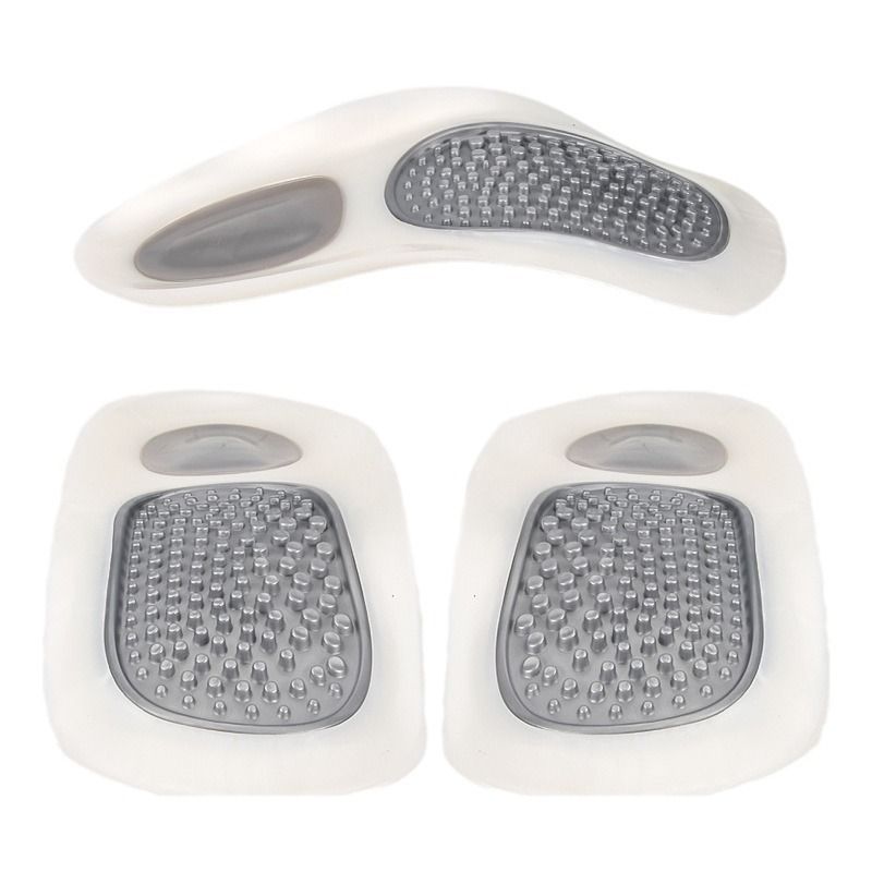 Orthotic Arch Support Insoles – Corrective Half Inserts For Flat Feet, Bow Legs & Knock Knees | Nano High-Polymer Medical-Grade (White, Sizes 30-46)_vogvips.com