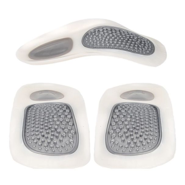 Orthotic Arch Support Insoles – Corrective Half Inserts For Flat Feet, Bow Legs & Knock Knees | Nano High-Polymer Medical-Grade (White, Sizes 30-46)_vogvips.com