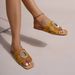 Women's Casual Slip-On Sandals Thick Heel Pure Color Buckle Fashionable Summer Flat Head Cool Slippers_vogvips.com