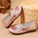 Singles New Spring And Autumn Ethnic Style Casual Linen Embroidered Cloth Shallow Mouth One Step Stepping Women's_vogvips.com