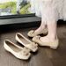 Doudou Shoes Girl One Pedal With Skirt Fairy Wind Flower Thick Heel Single Shoes Woman_vogvips.com