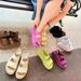 Women's Breathable Comfortable Sandals Rubber Sole Ergonomic Design Velcro Strap Beach Shoes For Long Term Standing And Commuting_vogvips.com