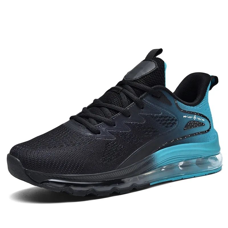 Plus Size Men's Sports Shoes Breathable Knitted Running Shoes Full Sole Air Cushion 6662 Wholesale 46 47 48 Climacoool Technolog_vogvips.com