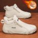 Men's Shoes Autumn High Top Men's Cotton Shoes Work Trend Brand Work Wear Shoes Trendy All Match Outdoor_vogvips.com