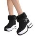 Women's Snow 2024 Winter Short Boots With Fleece Lining, Warm Height-Increasing Cotton Boots, Trendy One-Piece_vogvips.com
