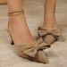 Bowknot High-heeled For Women, Foreign Trade 2026 Summer New Pointed Toe, European And American Style, Thin Heel, Large_vogvips.com