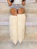 Y2K Women Fuzzy Plush Knee-High Boots Pointed Toe Stiletto Heel Fluffy Winter Vibe EssentialWarm Party Boots_vogvips.com