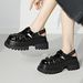 Cameido Women'S Platform Roman Sandals Knitted Ankle Wrap Caged Shoes With Strap Buckle Backless_vogvips.com