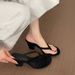 Popular Chunky High-heeled Flip-flops 2026 New Model In Red, Height-increasing, Retro, Suitable For Outdoor Wear,_vogvips.com