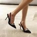 Original Factory 2025 New One-piece Rhinestone High-heeled Sandals For Women With Slim Heels And V-mouth French Toe Cap_vogvips.com