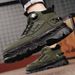 Men's Casual High-Top Work Boots With Thick Sole For Outdoor & Daily Wear - Anti-Slip Comfortable Martin Boots In Yellow, Green, Black_vogvips.com