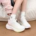 Women's Sports New Spring And Summer Models, Breathable, Soft-soled, Lightweight, Casual Running Shoes, Thick-soled_vogvips.com