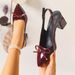 Plus-size Summer Pointed-toe New Style Bowknot Elegant Foreign Trade High-heeled For Women 2026 Wholesale Chunky Heel_vogvips.com