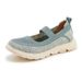 K6016-5 New 2025 Genuine Leather Autumn Winter Light Cushion Non-slip Round Toe Knit Breathable Mom Shoes Women_vogvips.com