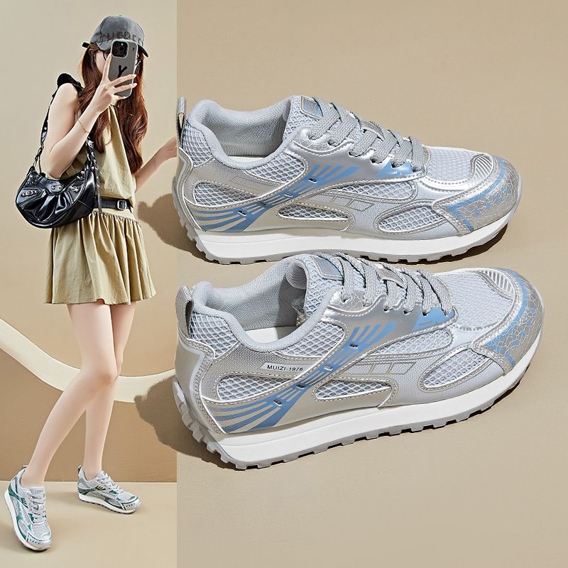Dad Female Student Sports And Leisure Mesh Heightening Shoes Breathable_vogvips.com