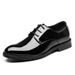New dress leather shoes bright leather patent leather men business British style pointy wedding party performance leather men's shoes_vogvips.com