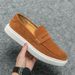 New Plus Size Suede For Men Fashion Show Slip-On Leather Shoes Men's Unique Business Casual Sneakers_vogvips.com