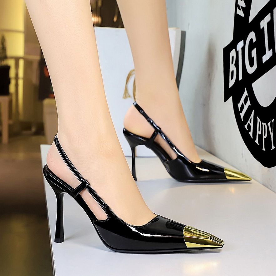 Women's Stylish Pointed Toe High Heel Sandals With Leopard Print & Metal Buckle Strap - Elegant Evening Party Shoes In Sizes 34-40 Shoes_vogvips.com