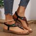 New Flat Fashion Flip-flop Casual Beaded Beach Sandals_vogvips.com