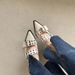 Plus Size 34-43 Fashionable Pointed Toe Strap Buckle Women's Shoes 2024 Summer Style Chunky Heel Fashion Sandals_vogvips.com