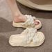 2026 New Fairy Style Platform Thick-Soled Dissolving Shoes Beach Sandals Ins Pearl Slippers Women For Outdoor Wear_vogvips.com