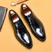 Bright Leather Shoes Leather Business Casual Shoes Pointed Thick Sole Increase_vogvips.com