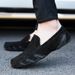 Men’s Shoes Hand Sewn Men's Shoes Casual Genuine Leather Slip On Men's Shoes Doudou Sewing Shoes_vogvips.com