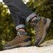 Outdoor Hiking Shoes Men Shoes Mid-top Wear-resistant Anti-slip Comfortable Men Shoes Flat Lace-up Casual Sports Shoes Men_vogvips.com