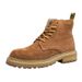European Warm Series Straight Martin Short 2025 Autumn Winter Zipper Men Genuine Leather Yellow Thick Sole Work Boots_vogvips.com