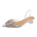 Pointed-toe Transparent Rhinestone High-heeled Slip-on Sandals, 2026 Summer New Model, Trendy Outdoor Sexy Slippers For_vogvips.com