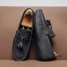 Loafers Single Leather Low-top Slip-on Tassel Driving Men's Shoes Comfortable Lightweight_vogvips.com