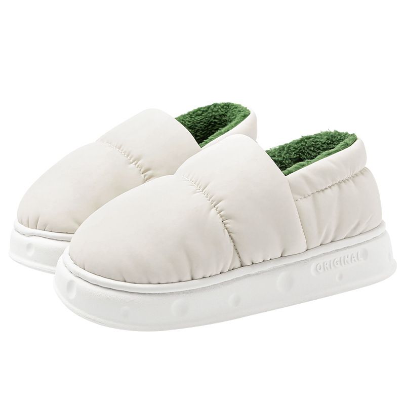 Waterproof Cotton Slippers For Women In Winter 2025, New Couple's Indoor Home, Anti Slip And Warm, Thick Bottom, External Cotton Slippers For Men_vogvips.com