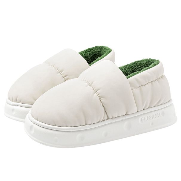 Waterproof Cotton Slippers For Women In Winter 2025, New Couple's Indoor Home, Anti Slip And Warm, Thick Bottom, External Cotton Slippers For Men_vogvips.com
