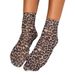 Leopard Large Flower Print Socks Summer Single Shoes Short Stockings High Elastic Comfortable Breathable Ultra-thin_vogvips.com