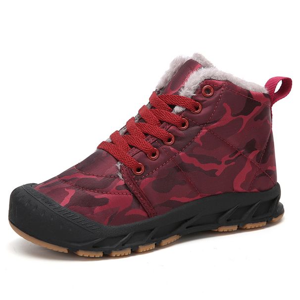 Children's Sports Hiking Shoes Waterproof Non Slip Mountain Shoes For Middle And Large Children Boys Winter Cotton Shoes Plus Velvet Warm Tide_vogvips.com
