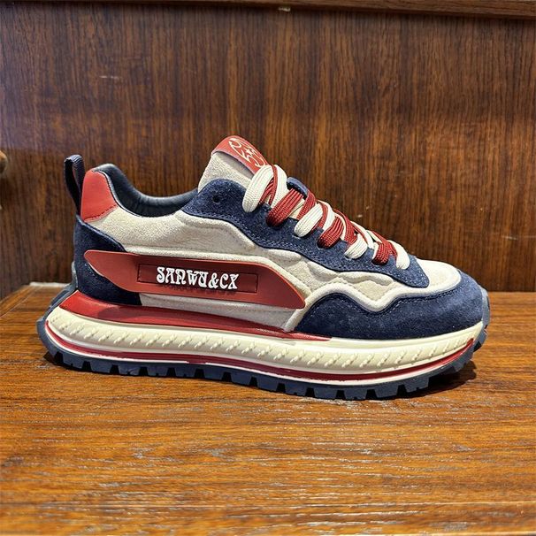Kuaishou's Same Style Spring Versatile Lace-up Fashion Casual Niche Dad Sneakers With Thick Soles For Trendy Men_vogvips.com