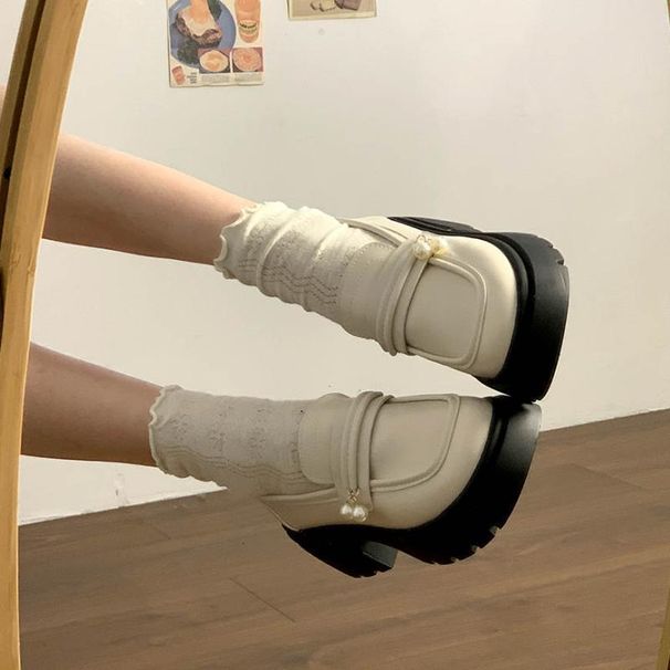 Thick Soled Small Leather Summer 2025 New Versatile French Mary Jane Shoes For Women's Singles_vogvips.com