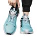 Unbeatable Quality Breathable Ultra Light Sports Men's Popcorn Sole, Anti Slip Rotating Button Running Shoes, Leather_vogvips.com