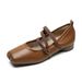 Blogger With The Same Ballet Mary Jane Shoes Women's Thick High Heels Light Mouth Evening Shoes_vogvips.com