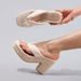 Women's Shoes Women's Rope Wedge Thick Soled Sandals Flip Flops Summer Vacation Waterproof Platform High Heels_vogvips.com