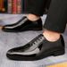 ShoeVault Cross-Border Plus Size Men's Business Formal Derby Lace-Up Pointed Fashion Trend Shoes British Style Casual_vogvips.com