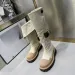 Retro Denim Chunky Platform For Women 2024 Autumn Patchwork Western Style Cowboy Boots Woman Thick Heels Mid Calf Botas_vogvips.com