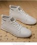Invisible Mid-top Heightening Shoes Men's Breathable British Style Soft Sole Inner Heightening Men's Shoes Sports And Leisure Board Shoes_vogvips.com