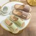 Linen Slippers For Women, Summer Indoor Home Non-Slip Sweat-Absorbing Silent Odor-Resistant Spring And Autumn Couple Home Men's Cotton Linen Fabric_vogvips.com