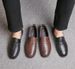 Men's Doudou Shoes Round Head Low-top Into Rubber Soft-soled Casual Leather Shoes_vogvips.com